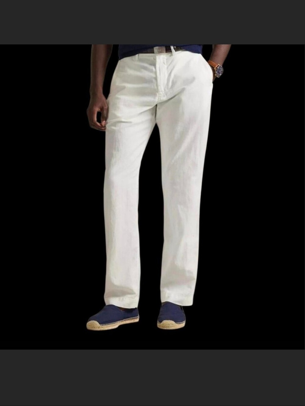 Polo RL & Co. White Cotton Preppy Trouser Chinos 38/32